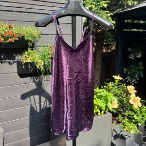 Silk and Satin Deep Purple Slip